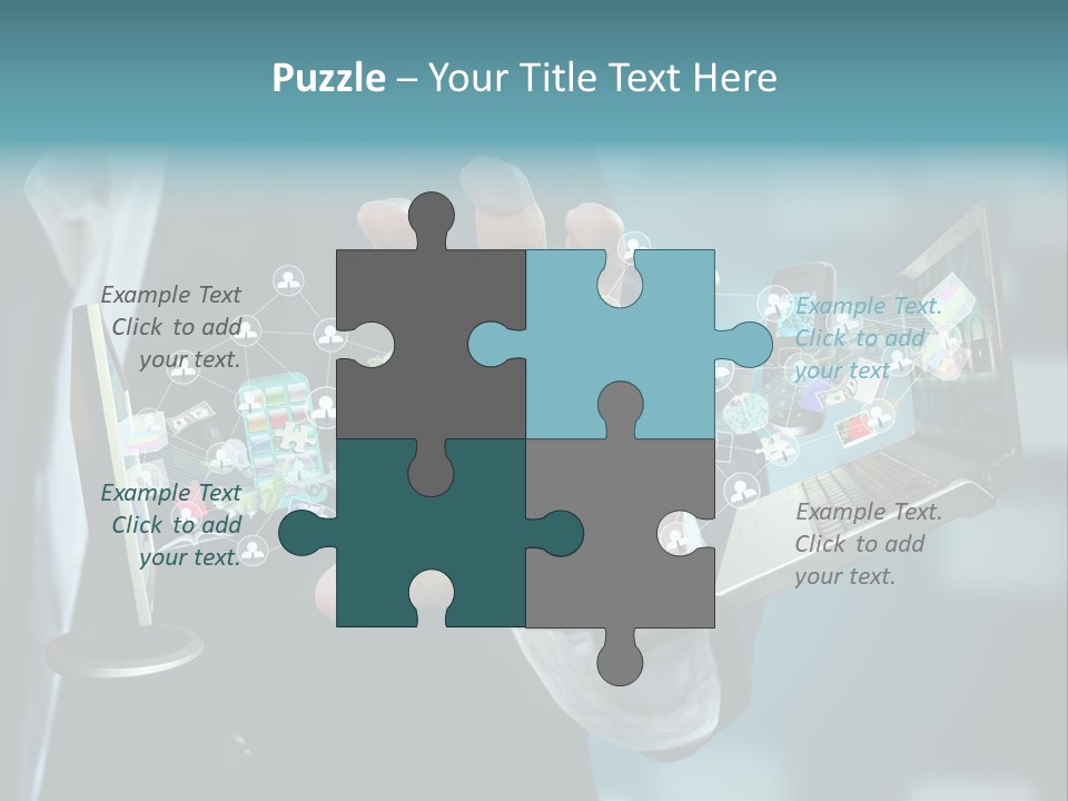 Charts Communications Touchscreen PowerPoint Template