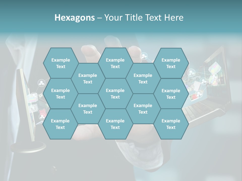 Charts Communications Touchscreen PowerPoint Template