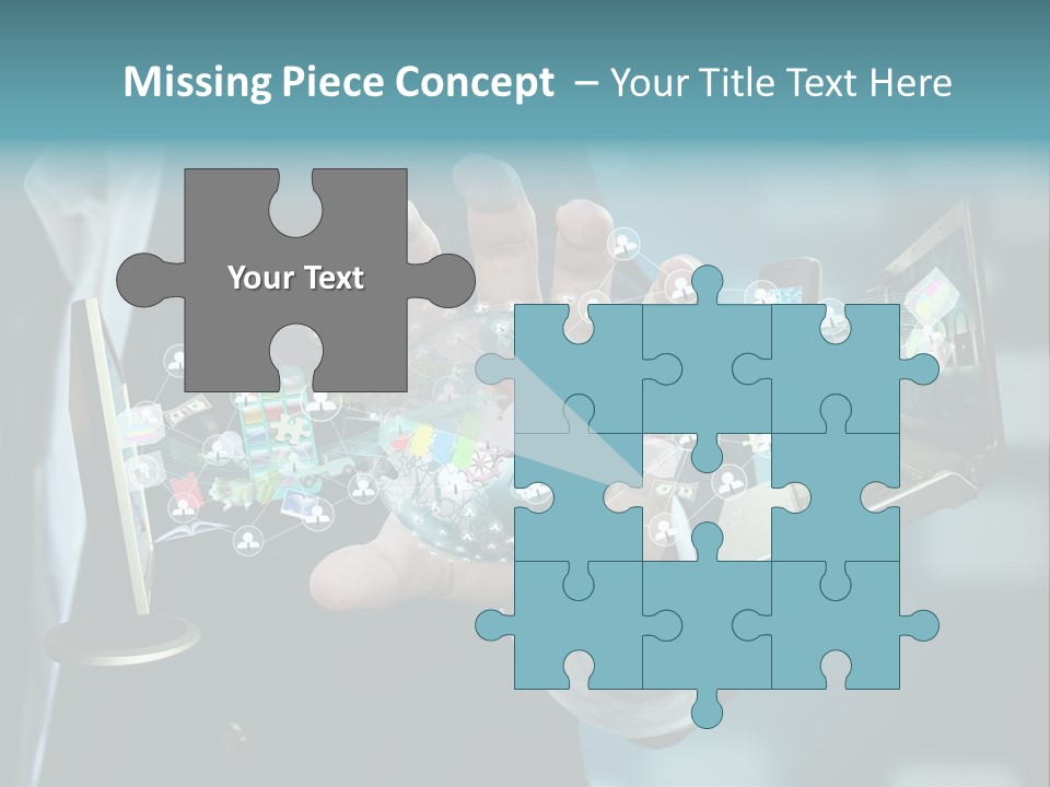 Charts Communications Touchscreen PowerPoint Template