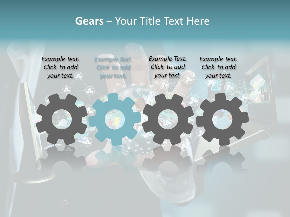 Charts Communications Touchscreen PowerPoint Template