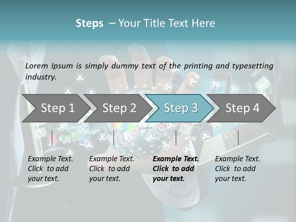 Charts Communications Touchscreen PowerPoint Template