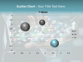 Charts Communications Touchscreen PowerPoint Template