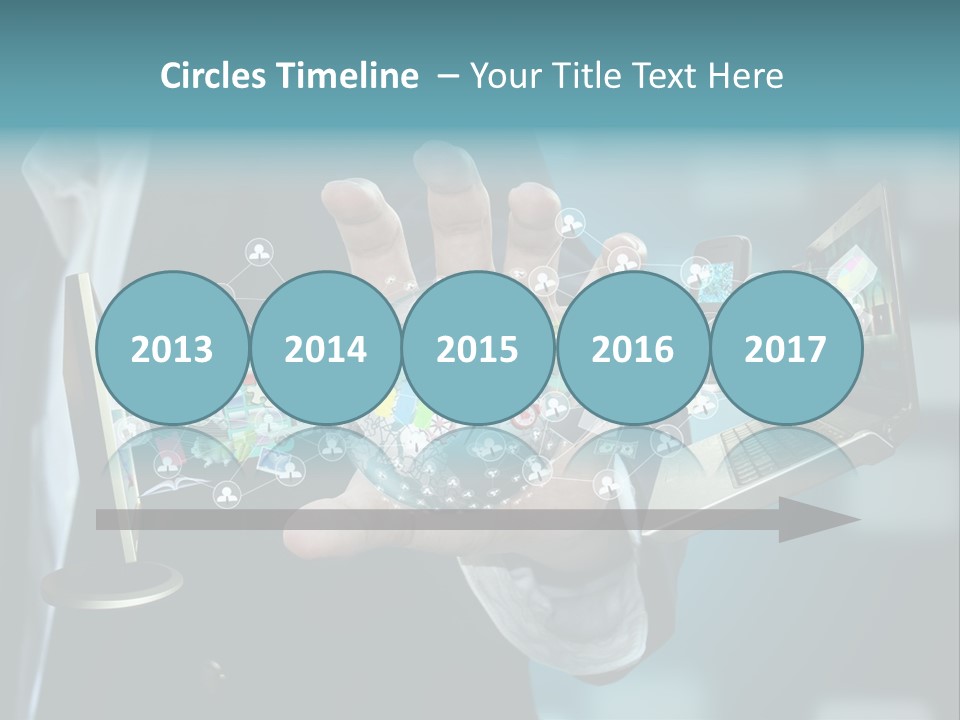 Charts Communications Touchscreen PowerPoint Template