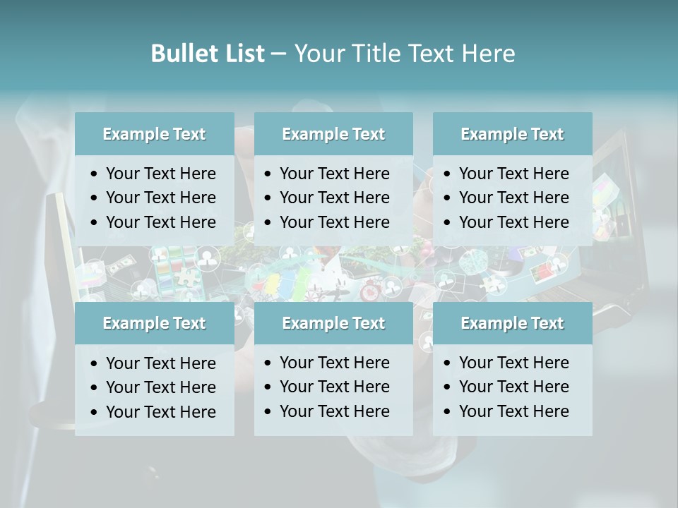 Charts Communications Touchscreen PowerPoint Template