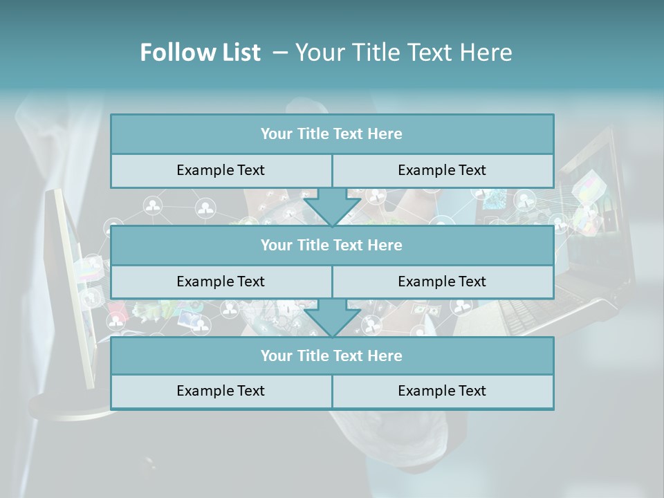 Charts Communications Touchscreen PowerPoint Template