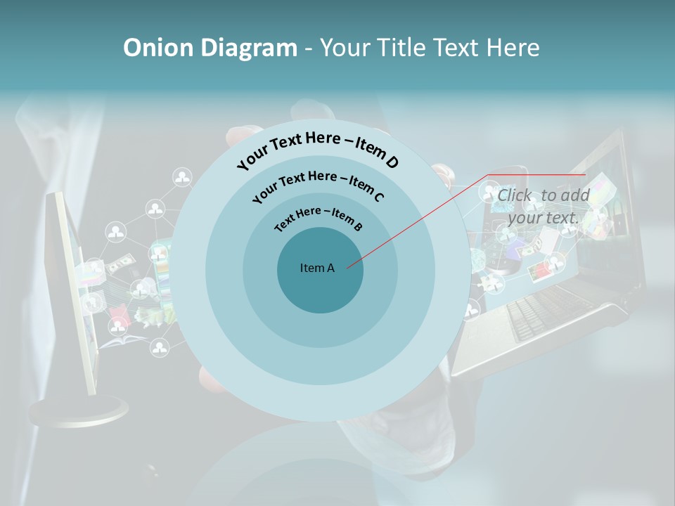 Charts Communications Touchscreen PowerPoint Template