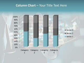 Charts Communications Touchscreen PowerPoint Template