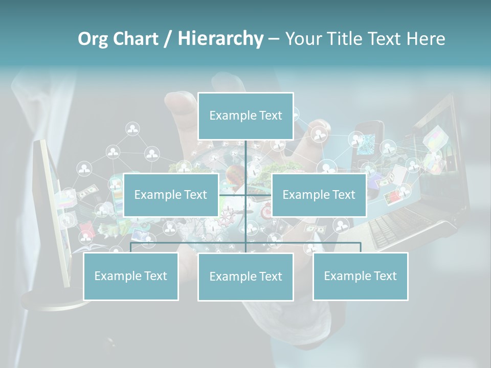 Charts Communications Touchscreen PowerPoint Template