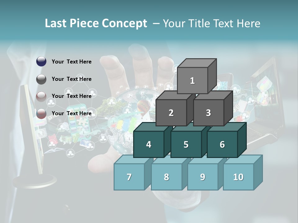 Charts Communications Touchscreen PowerPoint Template