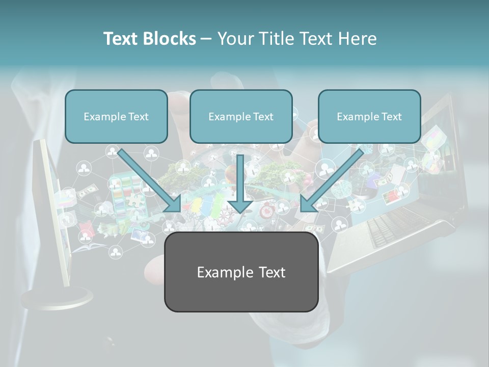 Charts Communications Touchscreen PowerPoint Template