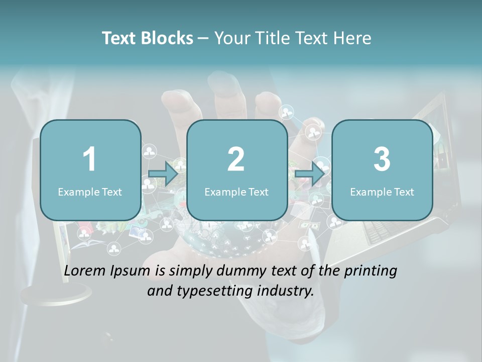 Charts Communications Touchscreen PowerPoint Template