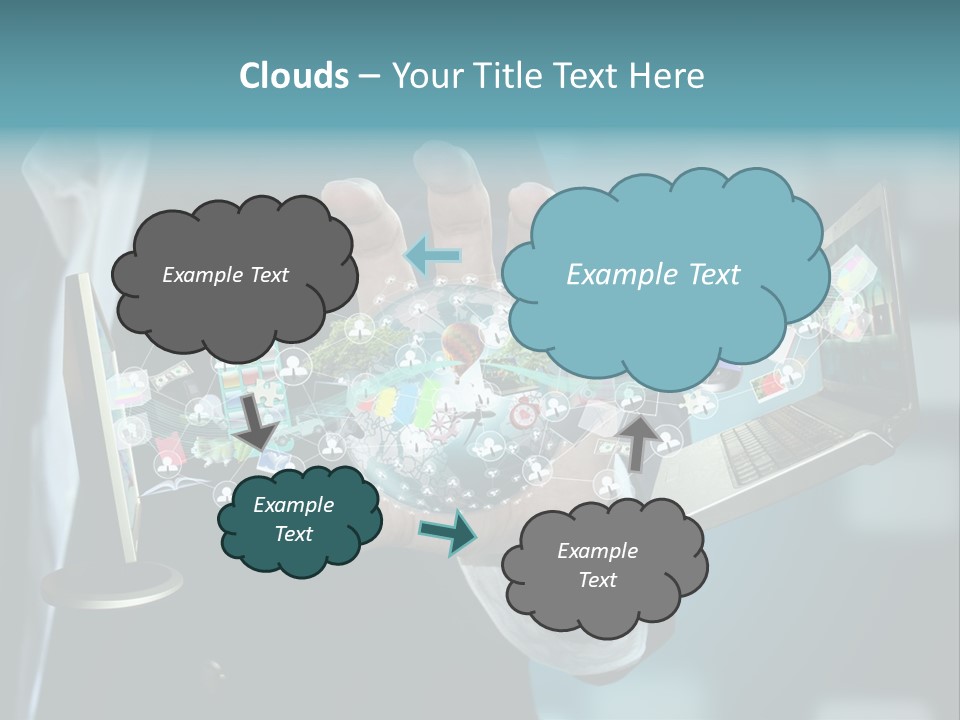 Charts Communications Touchscreen PowerPoint Template