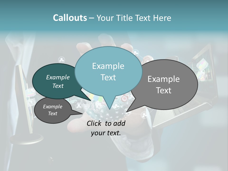Charts Communications Touchscreen PowerPoint Template