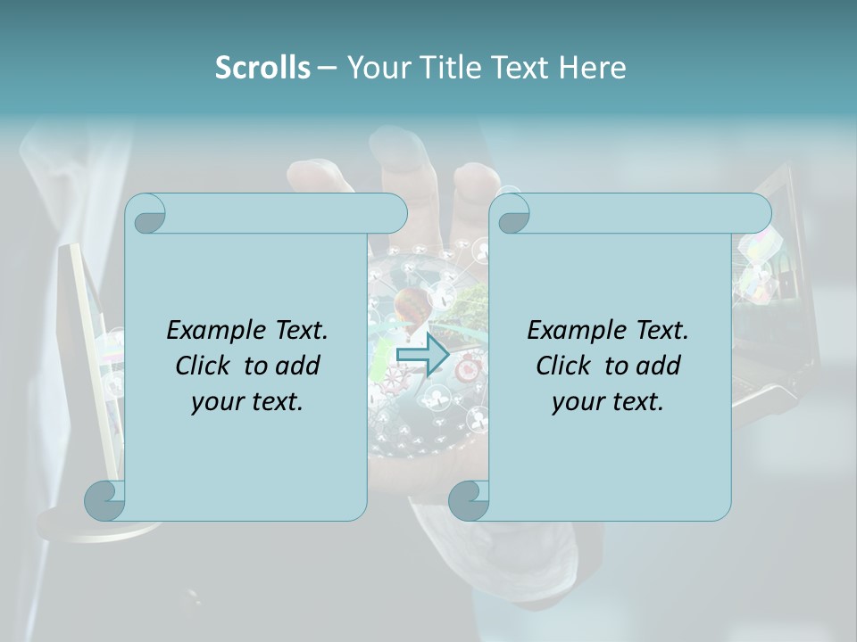 Charts Communications Touchscreen PowerPoint Template