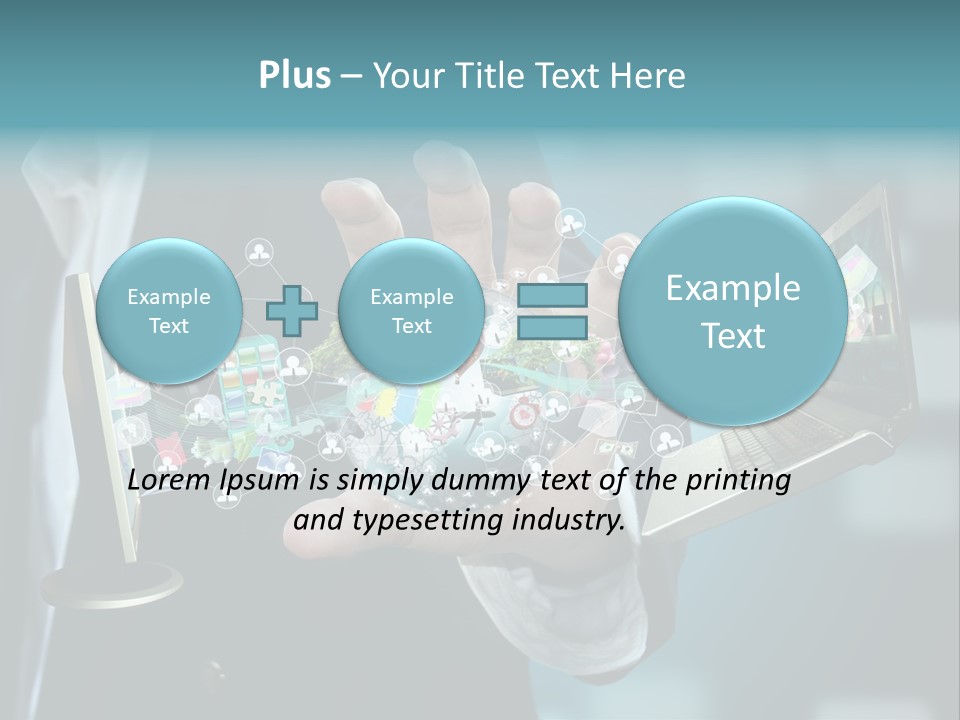 Charts Communications Touchscreen PowerPoint Template