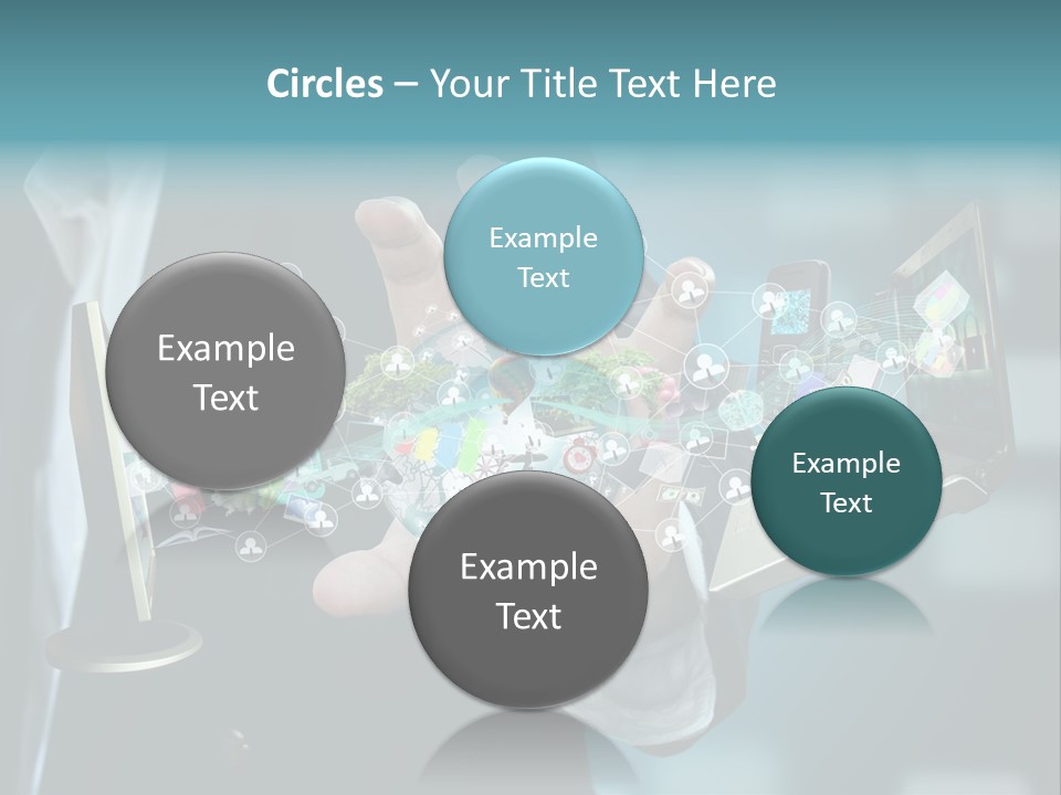 Charts Communications Touchscreen PowerPoint Template