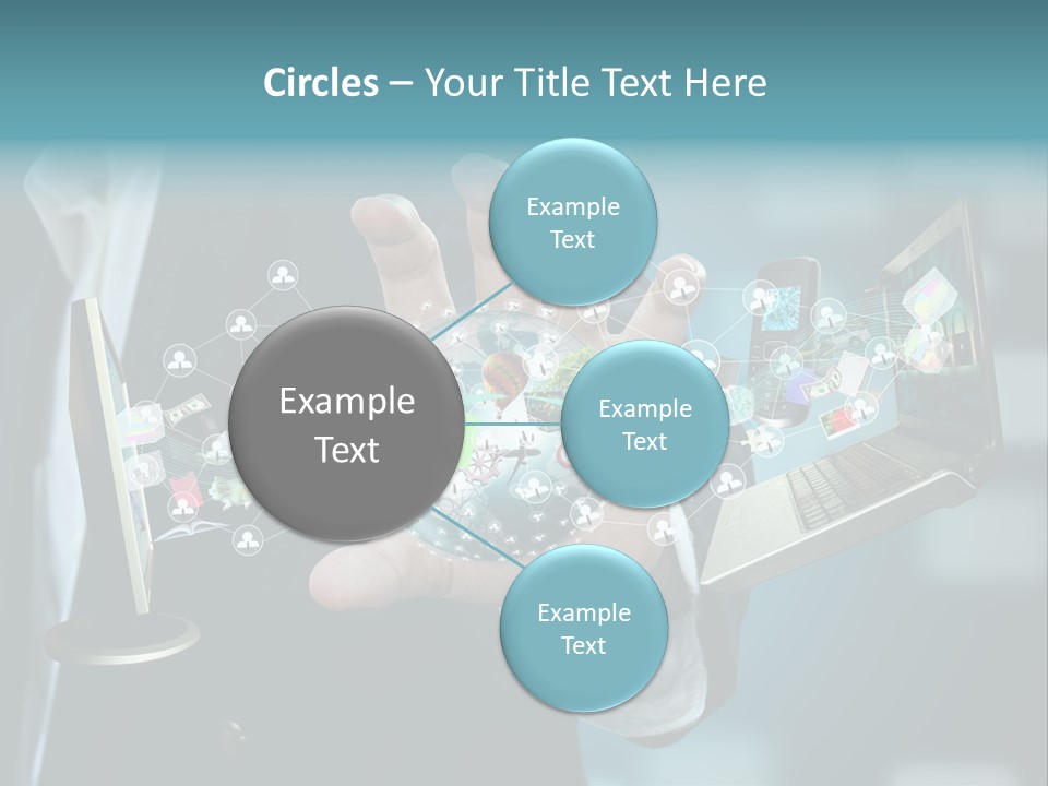 Charts Communications Touchscreen PowerPoint Template