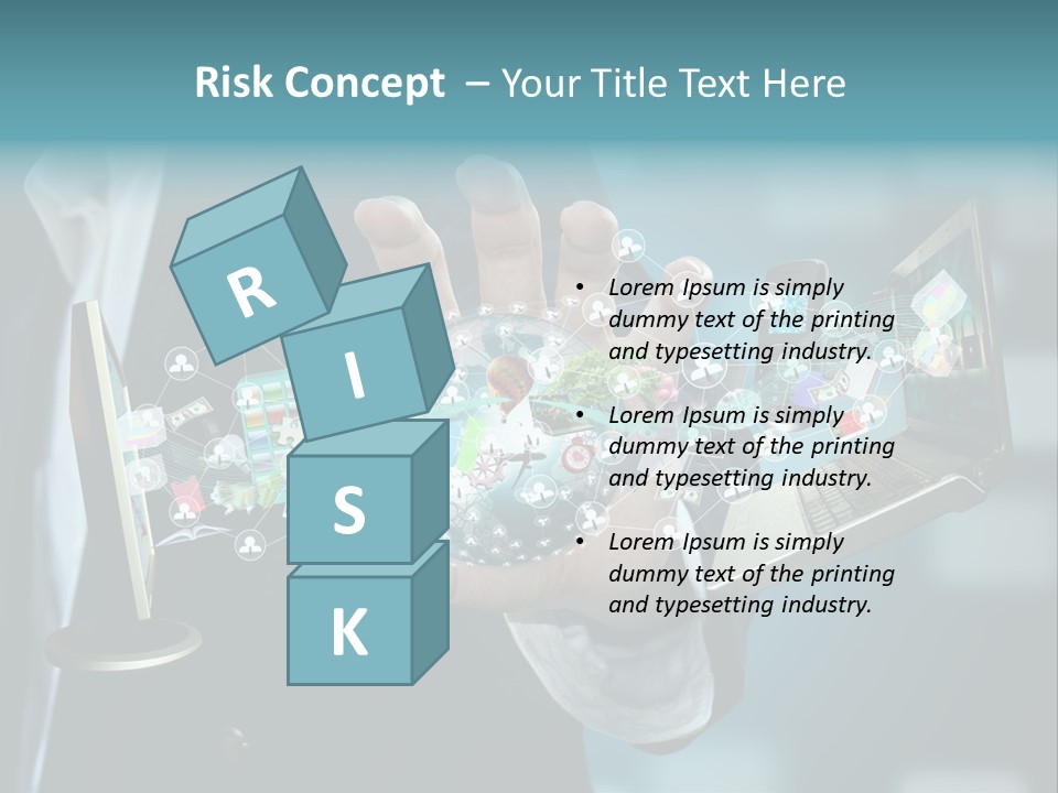 Charts Communications Touchscreen PowerPoint Template