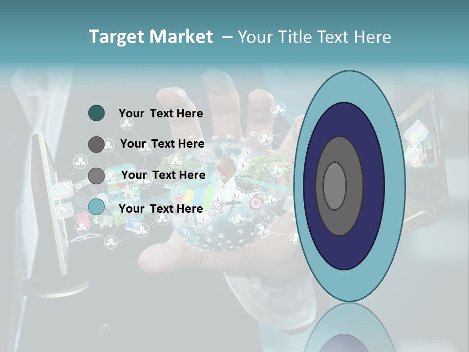 Charts Communications Touchscreen PowerPoint Template