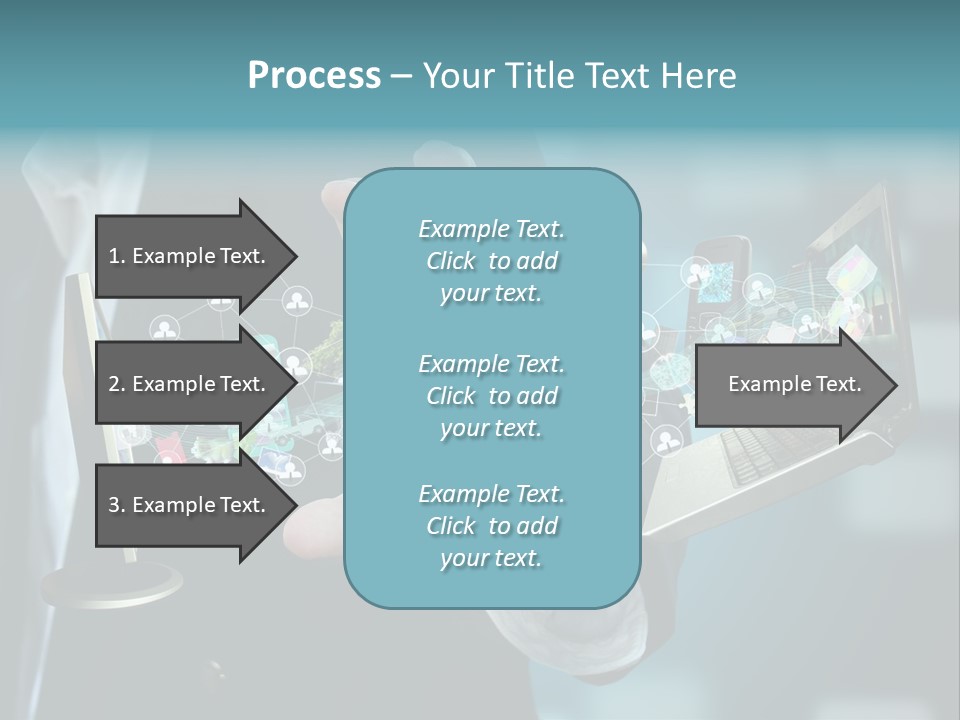 Charts Communications Touchscreen PowerPoint Template