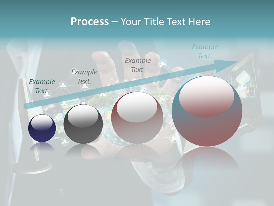 Charts Communications Touchscreen PowerPoint Template