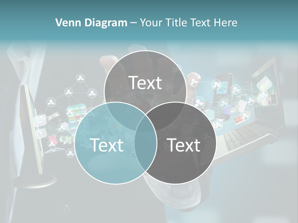 Charts Communications Touchscreen PowerPoint Template