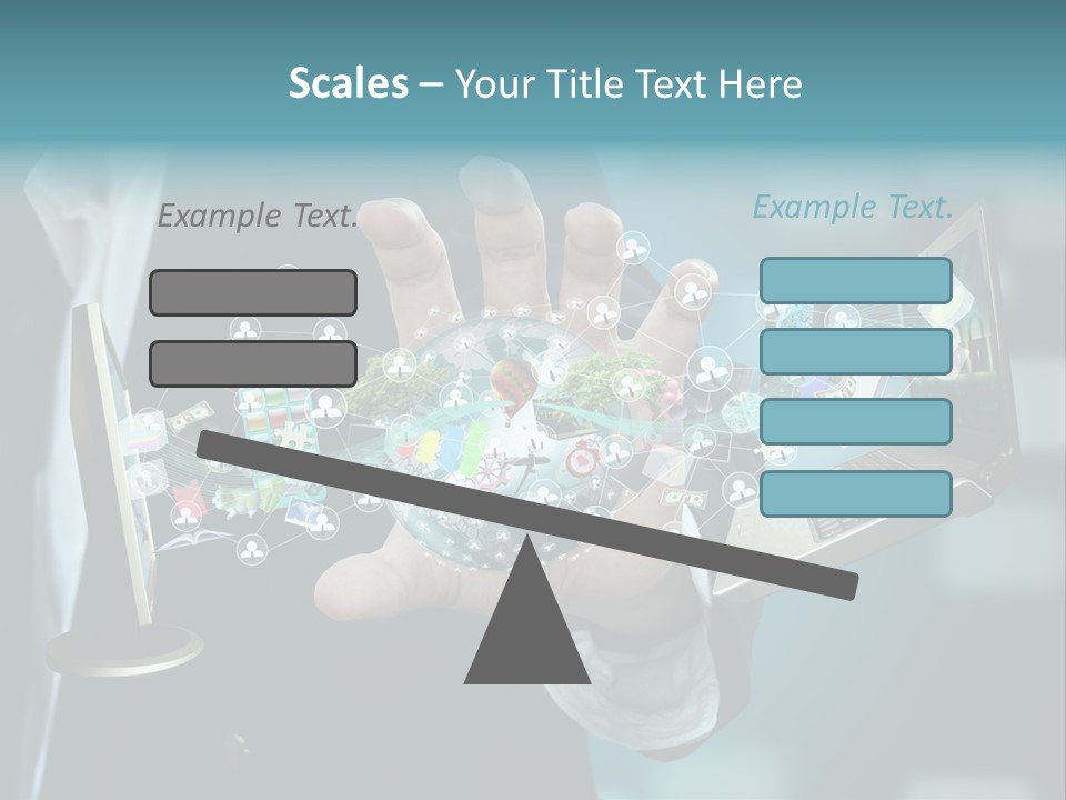 Charts Communications Touchscreen PowerPoint Template