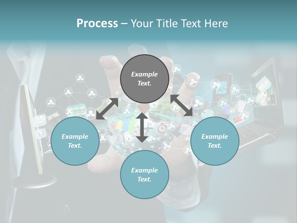 Charts Communications Touchscreen PowerPoint Template