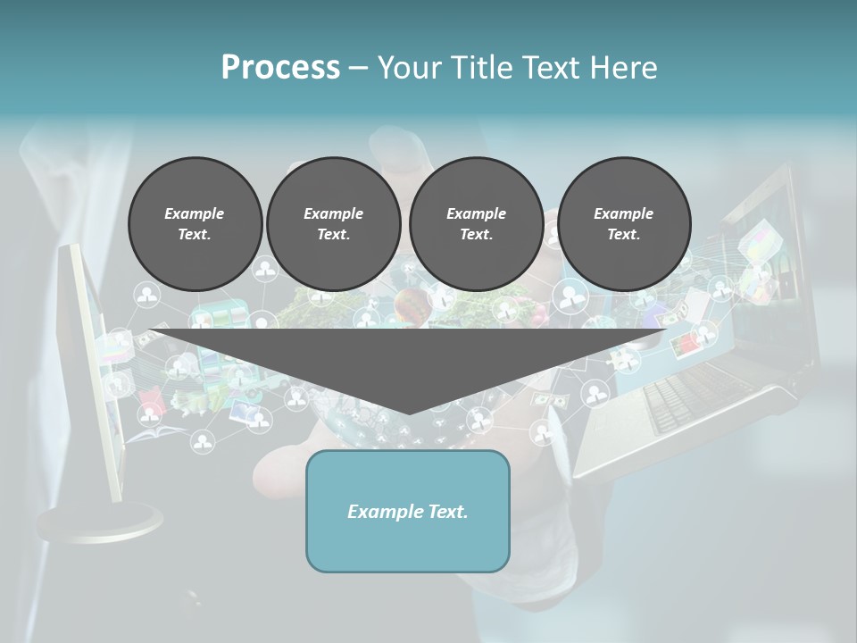 Charts Communications Touchscreen PowerPoint Template
