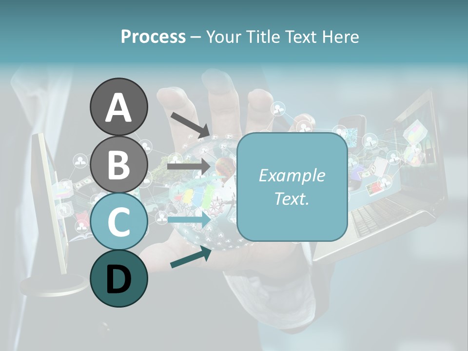 Charts Communications Touchscreen PowerPoint Template
