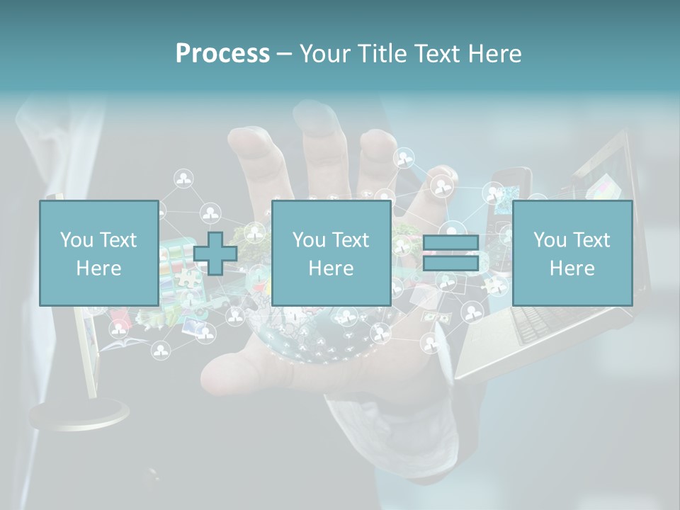 Charts Communications Touchscreen PowerPoint Template