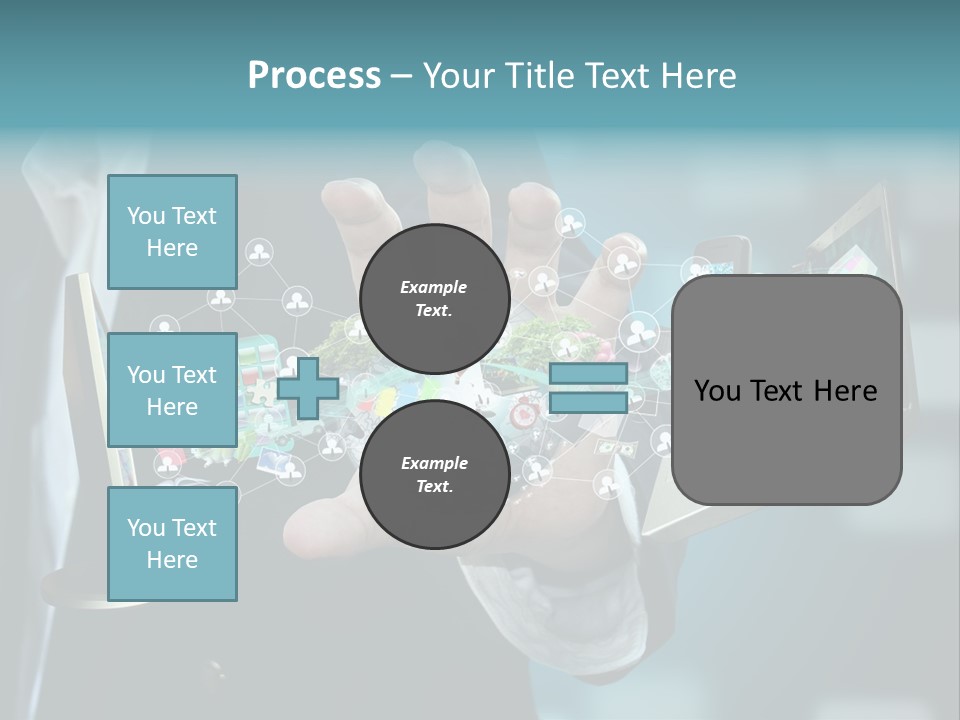 Charts Communications Touchscreen PowerPoint Template