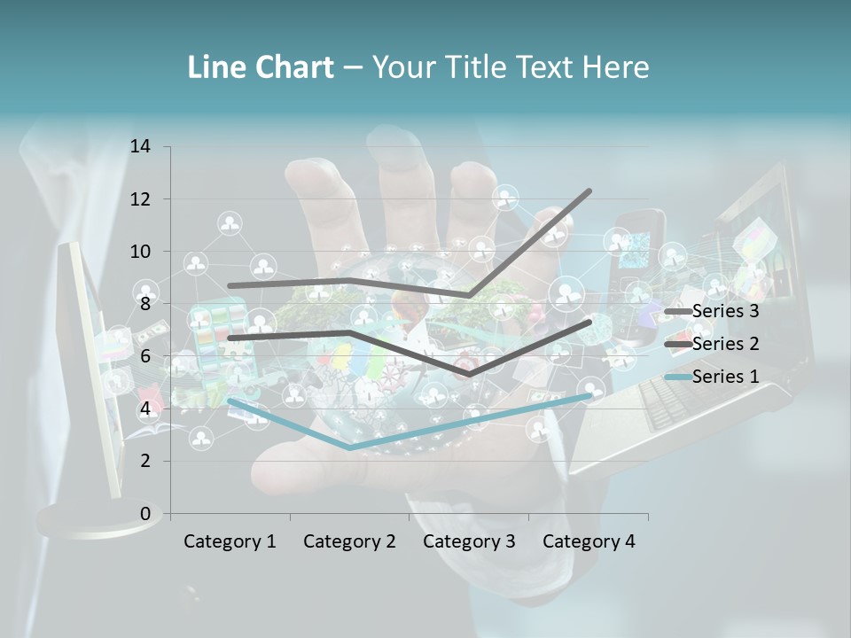 Charts Communications Touchscreen PowerPoint Template