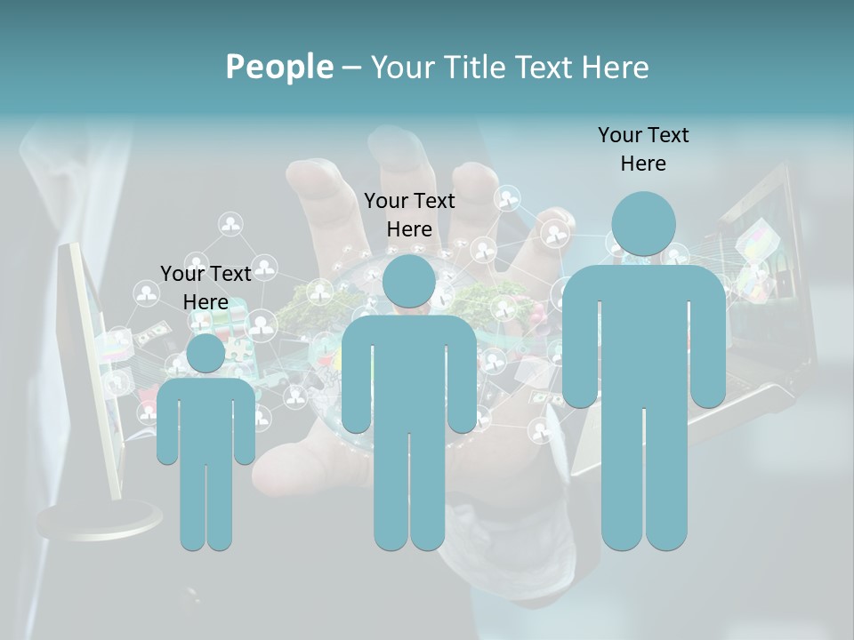 Charts Communications Touchscreen PowerPoint Template