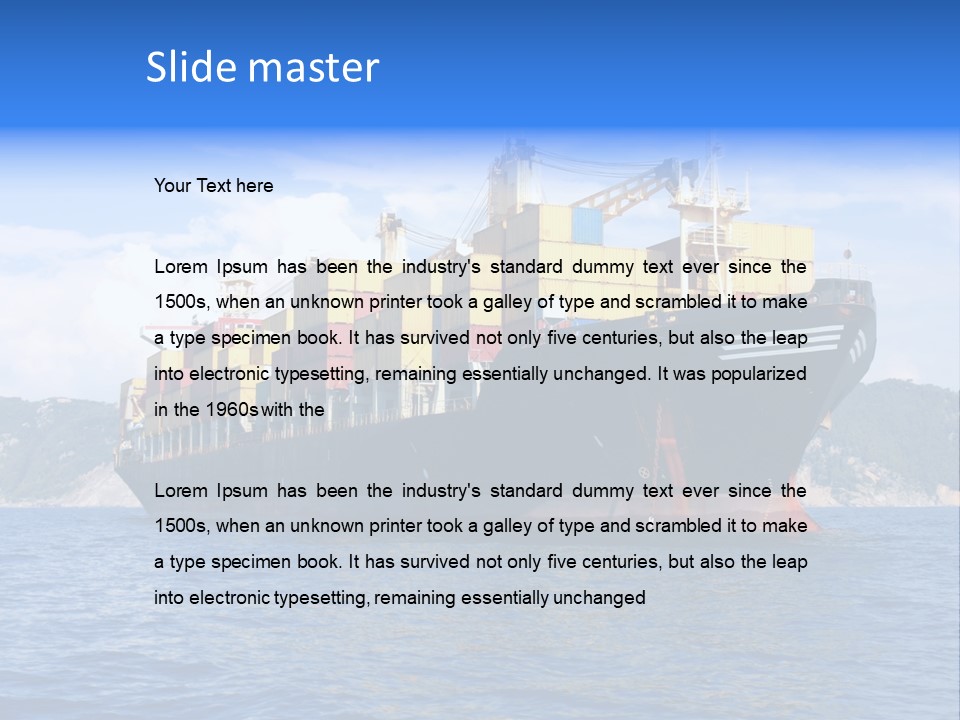 Boat Industry Freight PowerPoint Template