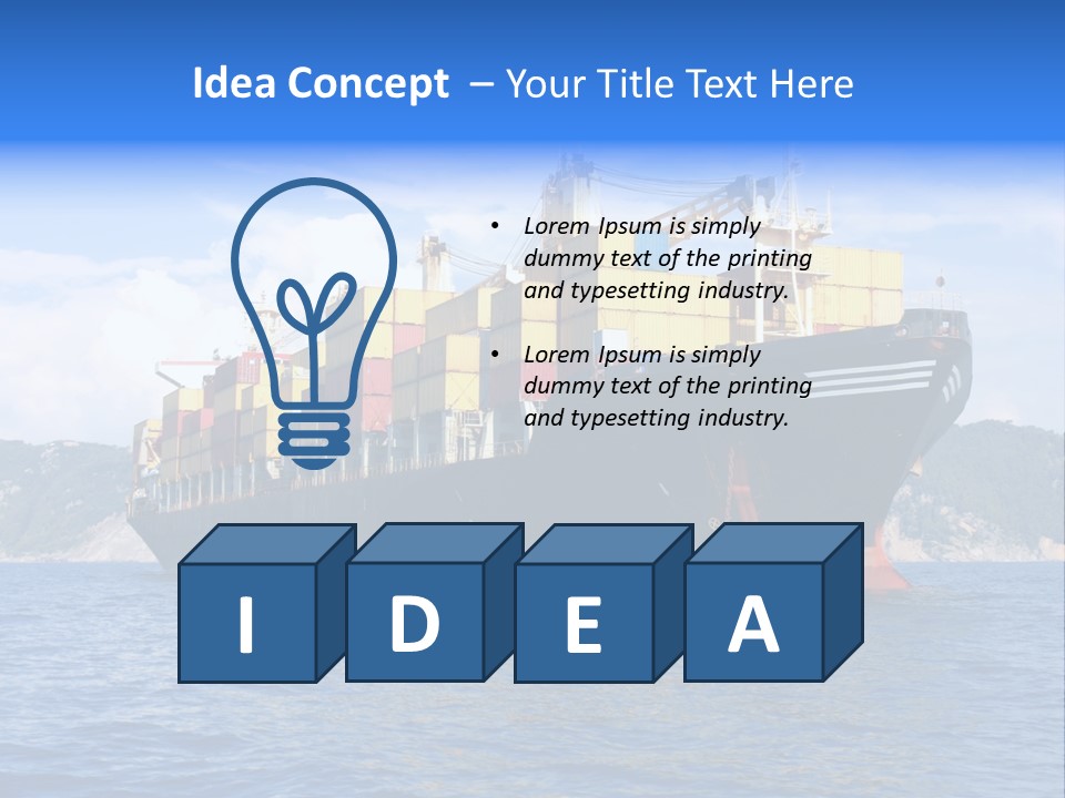 Boat Industry Freight PowerPoint Template