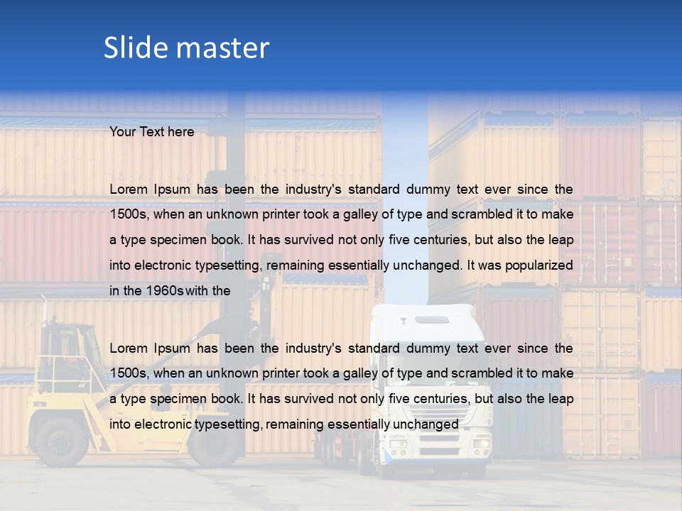 Commercial Stacking Crane PowerPoint Template