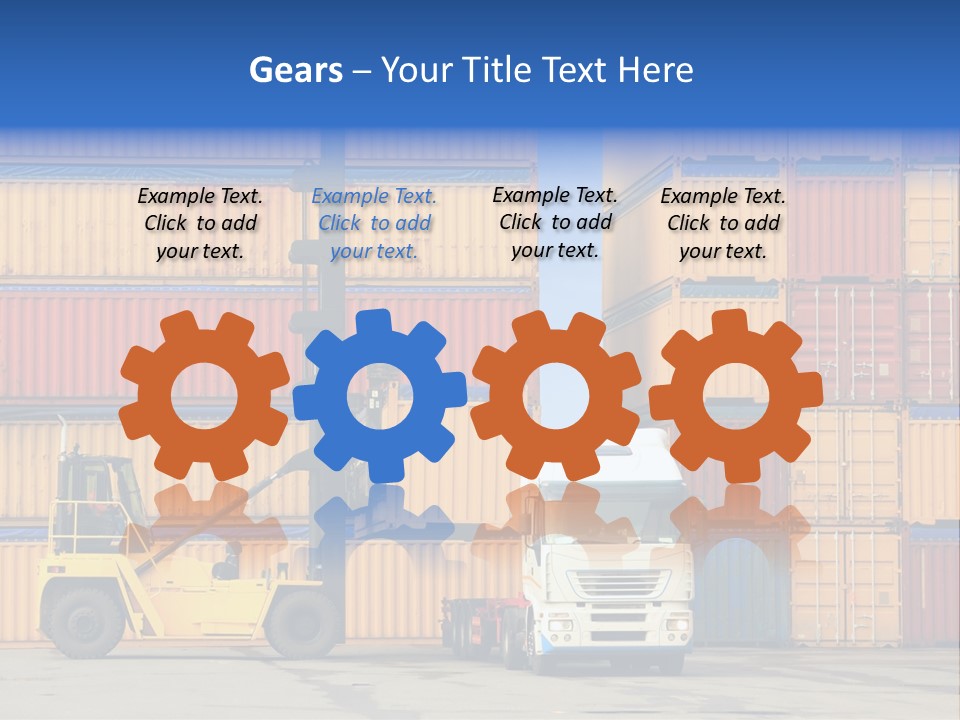 Commercial Stacking Crane PowerPoint Template
