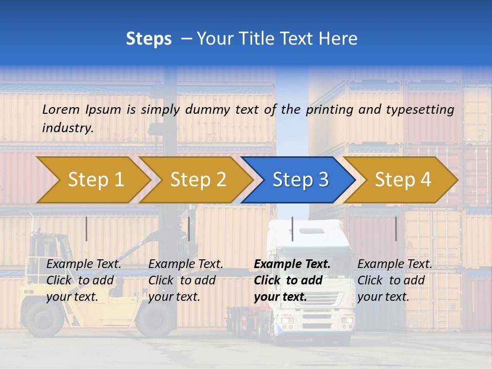 Commercial Stacking Crane PowerPoint Template