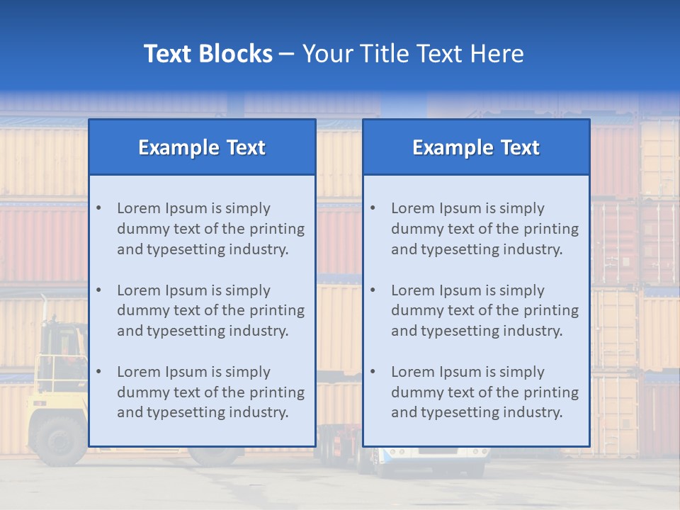 Commercial Stacking Crane PowerPoint Template