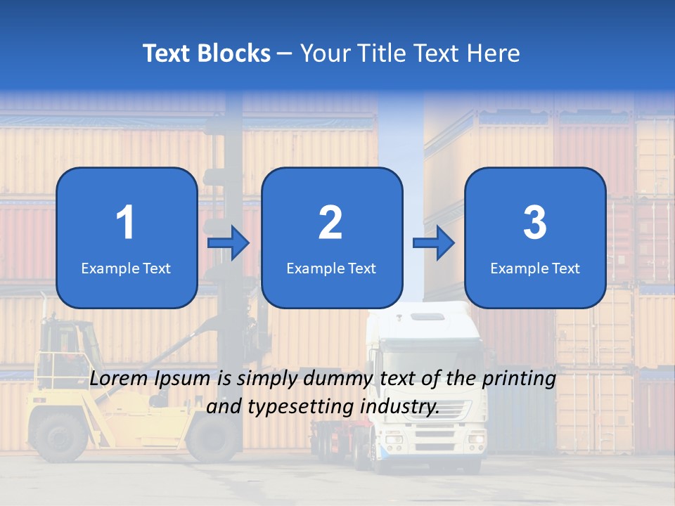 Commercial Stacking Crane PowerPoint Template