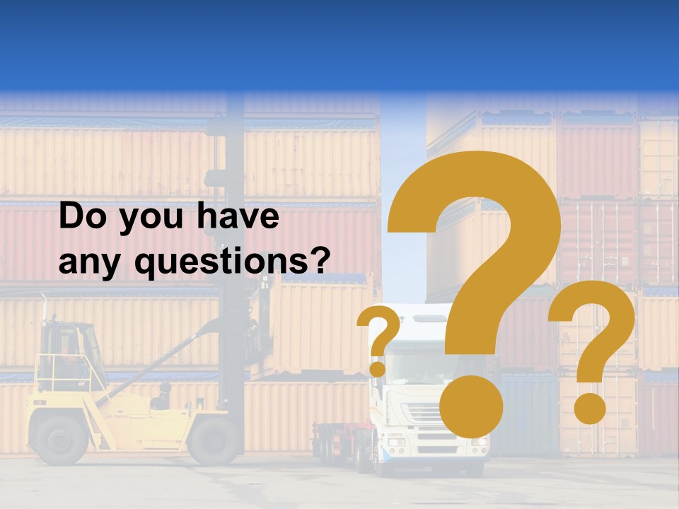 Commercial Stacking Crane PowerPoint Template