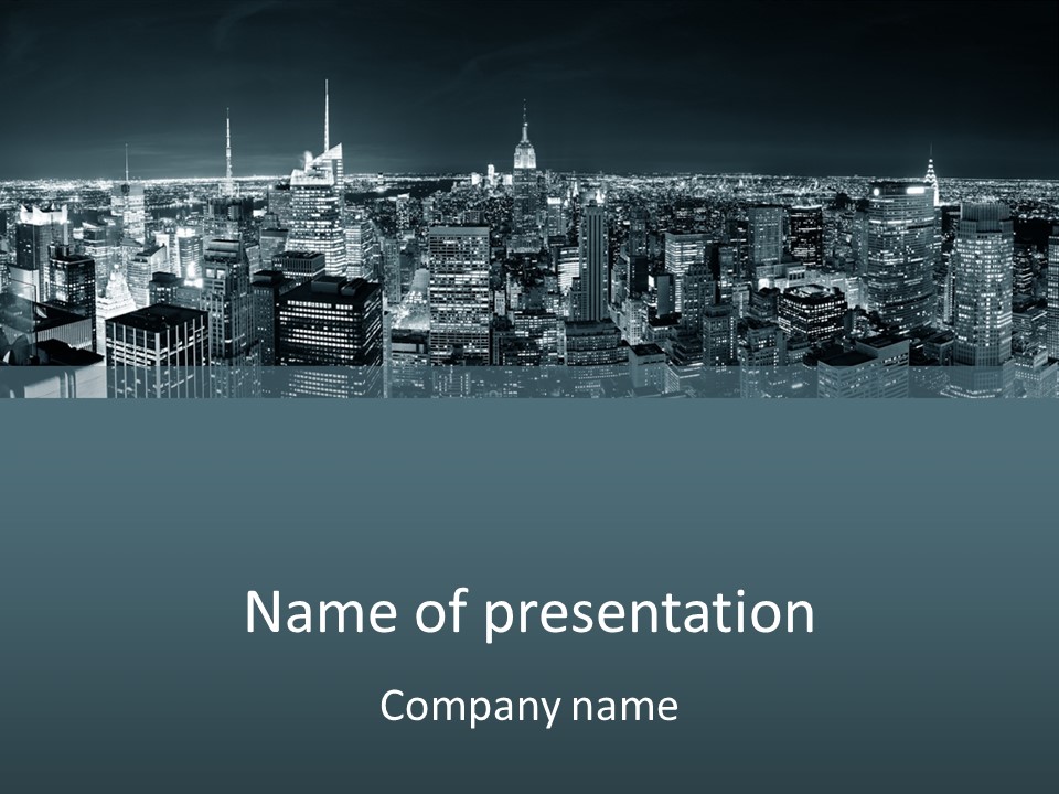 Street Panorama Colorful PowerPoint Template