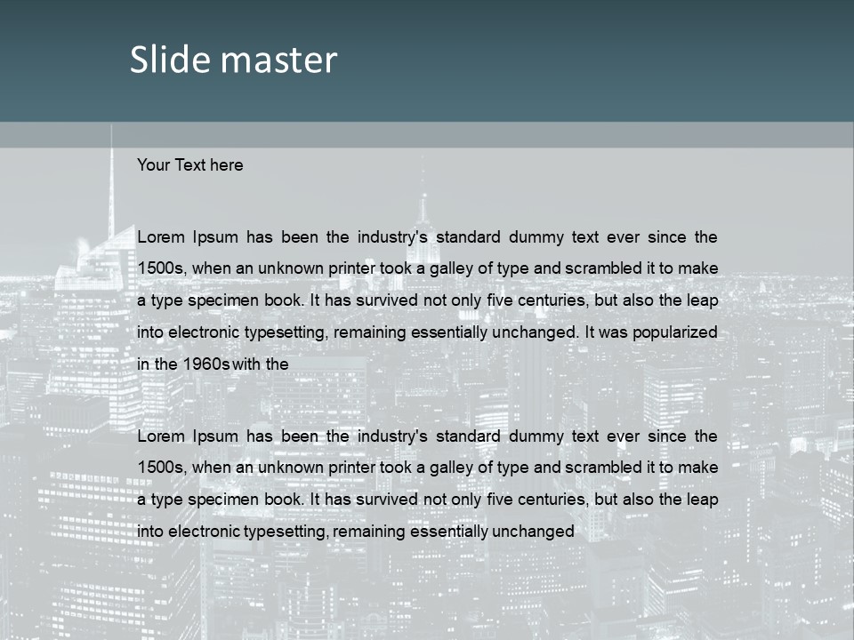 Street Panorama Colorful PowerPoint Template