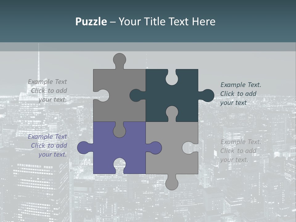 Street Panorama Colorful PowerPoint Template