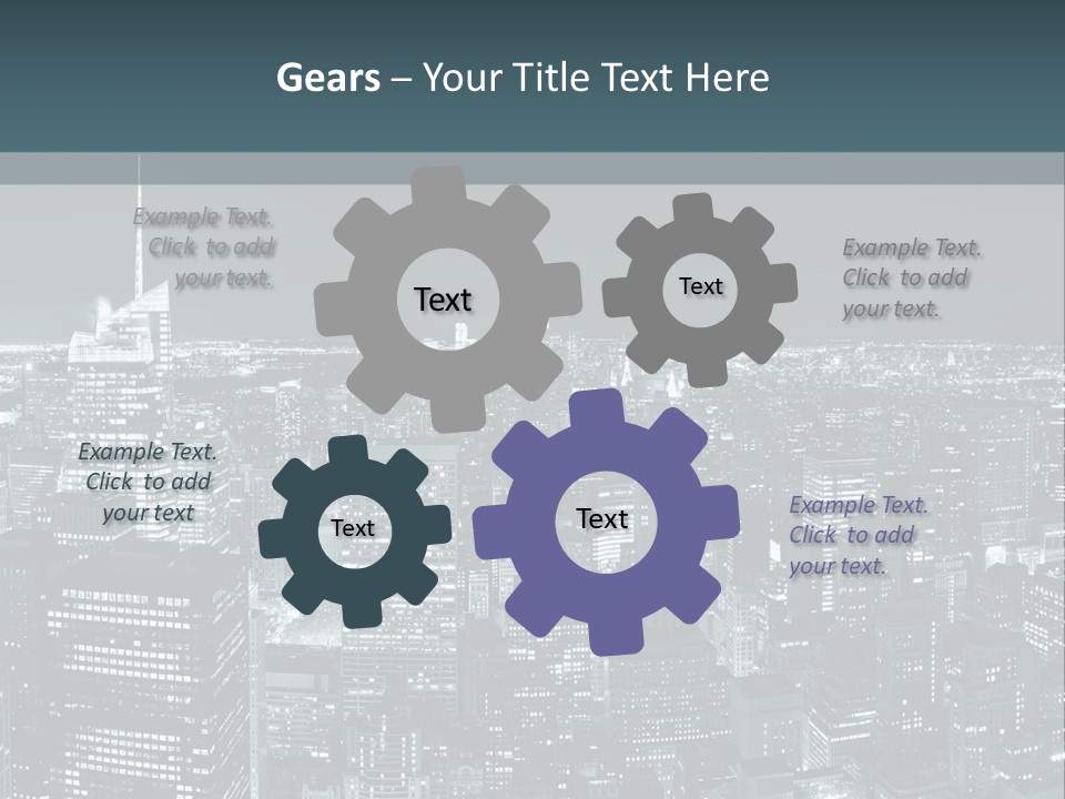 Street Panorama Colorful PowerPoint Template