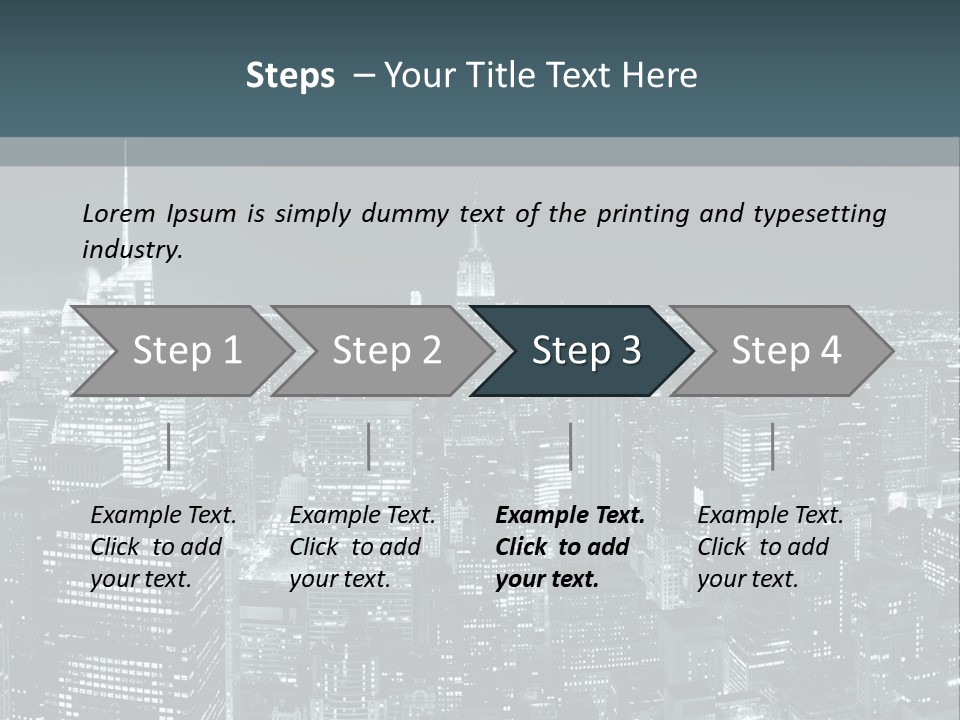 Street Panorama Colorful PowerPoint Template