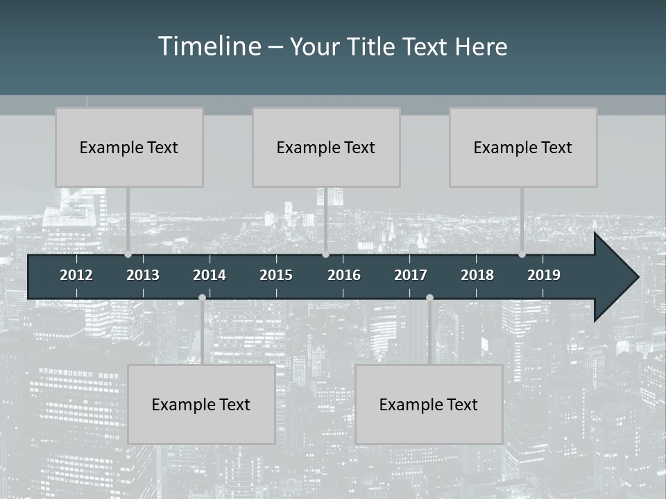 Street Panorama Colorful PowerPoint Template