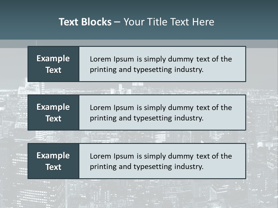 Street Panorama Colorful PowerPoint Template