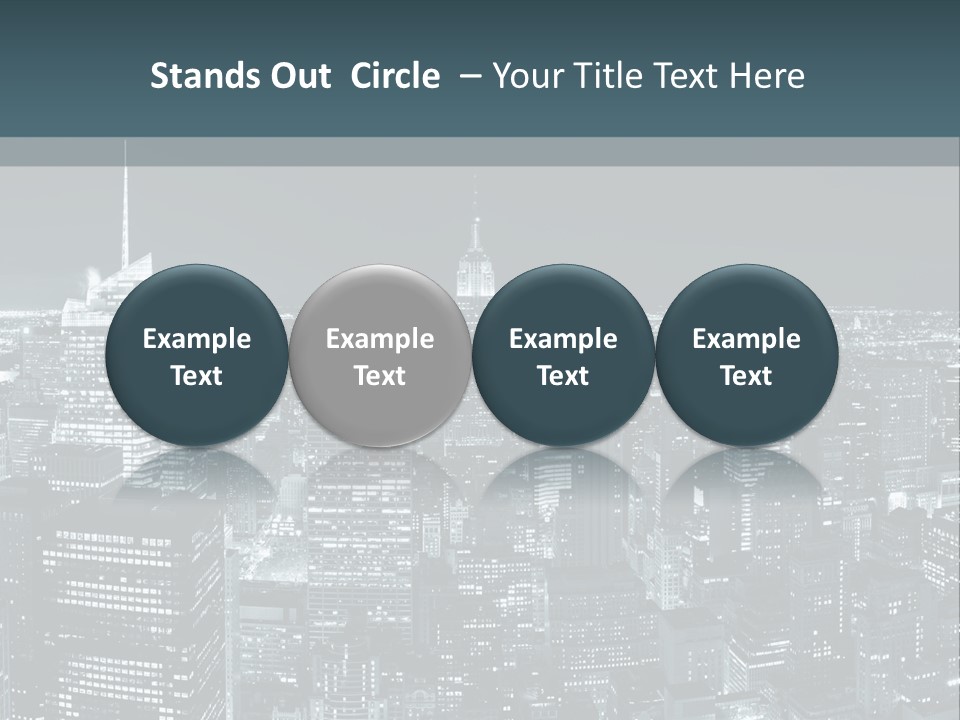 Street Panorama Colorful PowerPoint Template